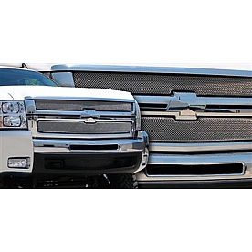 T-Rex Truck Products Grille Insert - Mesh Rectangular Triple Chrome Plated Stainless Steel - 44112