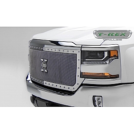 T-Rex Truck Products Grille Insert - Mesh Rectangular Polished Stainless Steel - 6711270