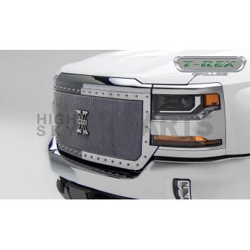 T-Rex Truck Products Grille Insert - Mesh Rectangular Polished Stainless Steel - 6711270