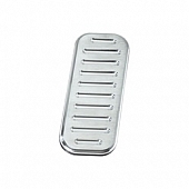 Lokar Performance Accelerator Pedal Pad - Aluminum Silver - BAG6091