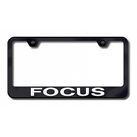 Automotive Gold License Plate Frame - Black Stainless Steel - LFFOCEB