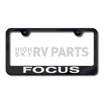 Automotive Gold License Plate Frame - Black Stainless Steel - LFFOCEB