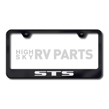 Automotive Gold License Plate Frame - Black Stainless Steel - LFSTSEB