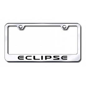 Automotive Gold License Plate Frame - Silver Stainless Steel - LFECLEC