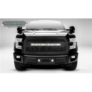 T-Rex Truck Products Grille Insert - Honeycomb Rectangular Black Powder Coated Steel - 7315731BR