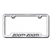 Automotive Gold License Plate Frame - Silver Stainless Steel - GFZOOEC