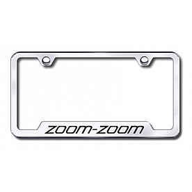 Automotive Gold License Plate Frame - Silver Stainless Steel - GFZOOEC