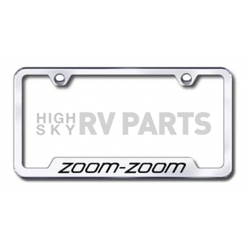 Automotive Gold License Plate Frame - Silver Stainless Steel - GFZOOEC
