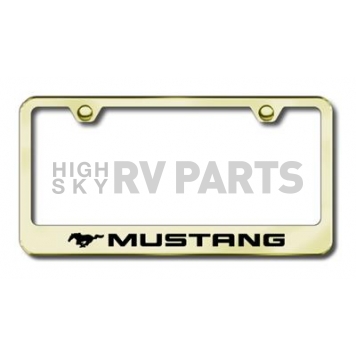 Automotive Gold License Plate Frame - Gold Stainless Steel - LFMUSEG