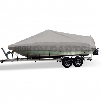 Carver Boat Cover V-Hull Bass Boat Gray Polyester - 79011