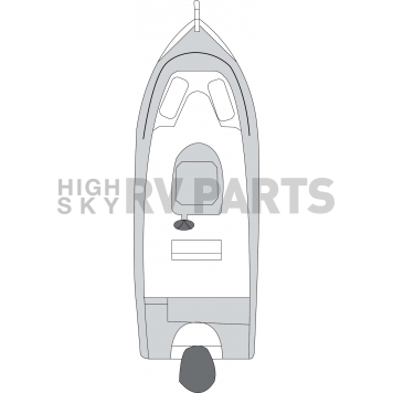 Carver Boat Cover V-Hull Bass Boat Gray Polyester - 79011-3