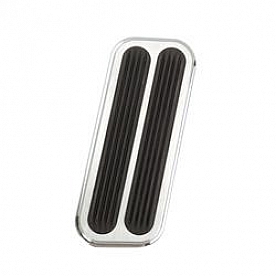 Lokar Performance Accelerator Pedal Pad - Aluminum Silver And Black - BAG6092