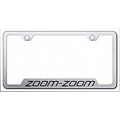 Automotive Gold License Plate Frame - Silver Stainless Steel - GFZOOES
