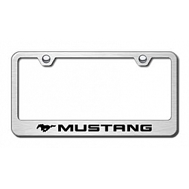 Automotive Gold License Plate Frame - Silver Stainless Steel - LFMUSES