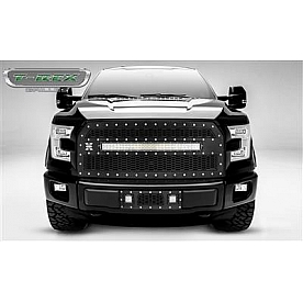 T-Rex Truck Products Grille Insert - Honeycomb Rectangular Black Powder Coated Steel - 7315741