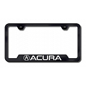 Automotive Gold License Plate Frame - Black Stainless Steel - GFACUEB