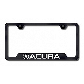 Automotive Gold License Plate Frame - Black Stainless Steel - GFACUEB