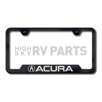 Automotive Gold License Plate Frame - Black Stainless Steel - GFACUEB