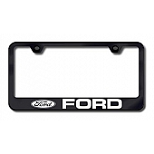 Automotive Gold License Plate Frame - Black Stainless Steel - LFFOREB