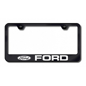 Automotive Gold License Plate Frame - Black Stainless Steel - LFFOREB