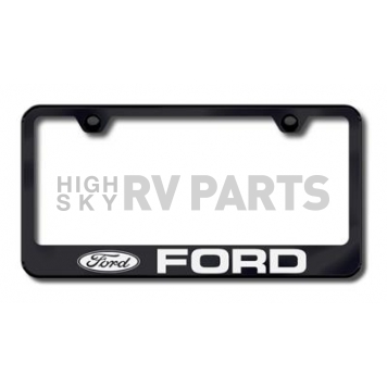 Automotive Gold License Plate Frame - Black Stainless Steel - LFFOREB