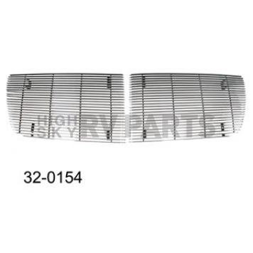 Paramount Automotive Grille Insert - Polished Aluminum 4 Millimeter Horizontal Style - 320154