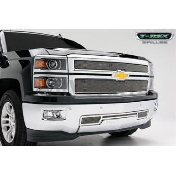 T-Rex Truck Products Grille Insert - Mesh Rectangular Triple Chrome Plated Stainless Steel - 44120