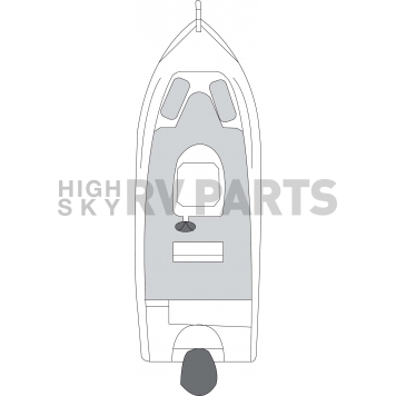 Carver Boat Cover V-Hull Bass Boat Gray Polyester - 79012-2