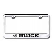 Automotive Gold License Plate Frame - Silver Stainless Steel - LFBUIEC