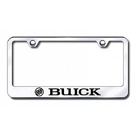 Automotive Gold License Plate Frame - Silver Stainless Steel - LFBUIEC