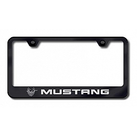 Automotive Gold License Plate Frame - Black Stainless Steel - LFMUS45EB