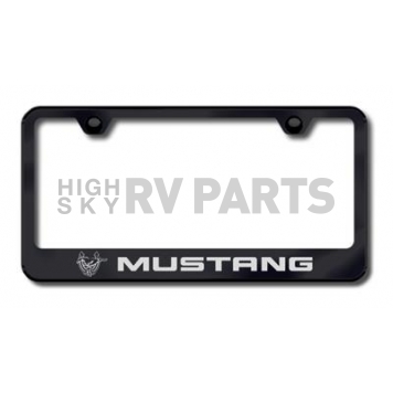 Automotive Gold License Plate Frame - Black Stainless Steel - LFMUS45EB
