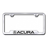 Automotive Gold License Plate Frame - Silver Stainless Steel - GFACUEC