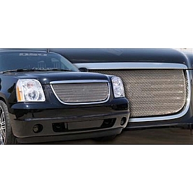 T-Rex Truck Products Grille Insert - Mesh Rectangular Triple Chrome Plated Stainless Steel - 44171