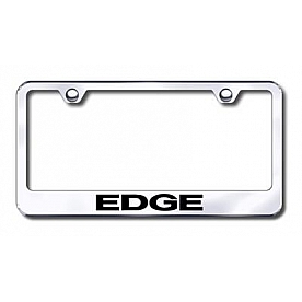 Automotive Gold License Plate Frame - Silver Stainless Steel - LFEDGEC