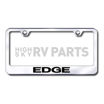 Automotive Gold License Plate Frame - Silver Stainless Steel - LFEDGEC