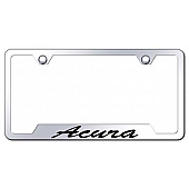 Automotive Gold License Plate Frame - Silver Stainless Steel - GFSACUEC