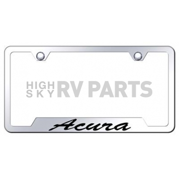 Automotive Gold License Plate Frame - Silver Stainless Steel - GFSACUEC