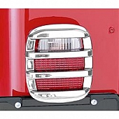 Rugged Ridge Tail Light Cover - Horizontal Bar Silver Plastic Set Of 2 - 1135403