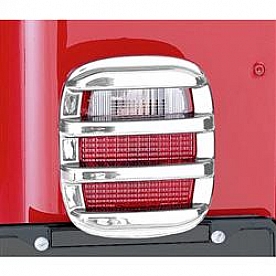 Rugged Ridge Tail Light Cover - Horizontal Bar Silver Plastic Set Of 2 - 1135403