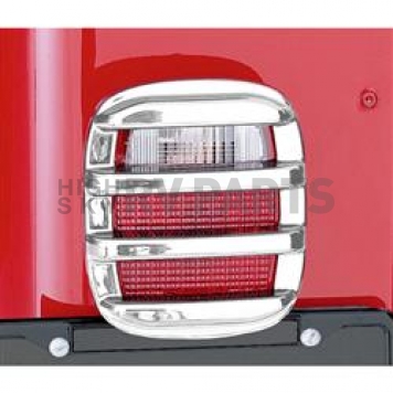 Rugged Ridge Tail Light Cover - Horizontal Bar Silver Plastic Set Of 2 - 1135403