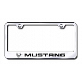 Automotive Gold License Plate Frame - Silver Stainless Steel - LFMUS45EC