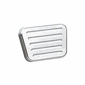 Lokar Performance Brake Pedal Pad - Aluminum Natural Ball Milled - BAG6101