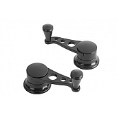 Lokar Performance Vent Window Handle - Steel Black Set Of 2 - XIDH2036