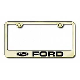 Automotive Gold License Plate Frame - Gold Stainless Steel - LFFOREG