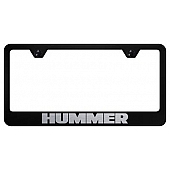 Automotive Gold License Plate Frame - Black Stainless Steel - LFHUMEB