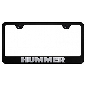 Automotive Gold License Plate Frame - Black Stainless Steel - LFHUMEB