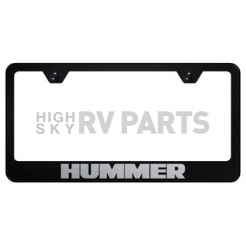 Automotive Gold License Plate Frame - Black Stainless Steel - LFHUMEB