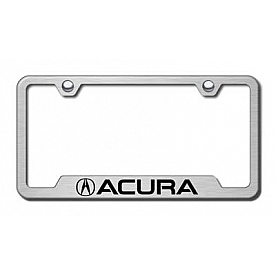 Automotive Gold License Plate Frame - Silver Stainless Steel - GFACUES