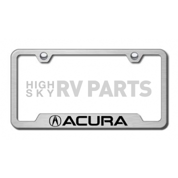 Automotive Gold License Plate Frame - Silver Stainless Steel - GFACUES